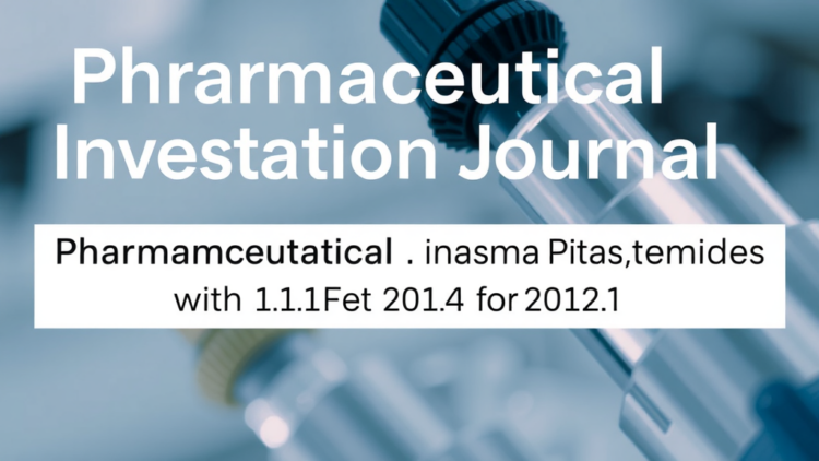 Pharmaceutical Investigation Journal Enters Science Citation Index With Q1 Impact Factor