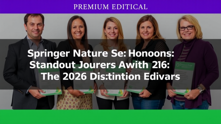 Springer Nature Honors Standout Journal Editors With 2026 Distinction Awards