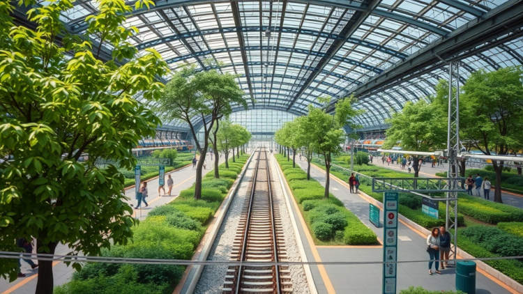 Satellite Data Reveal Green Spaces Around Train Stations Draw More Visitors