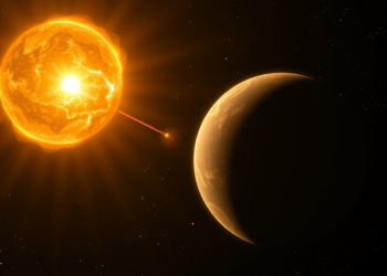 Two Baby Giant Stars Caught in a Cosmic Near Miss Reshape Ideas of How Massive Binaries Form