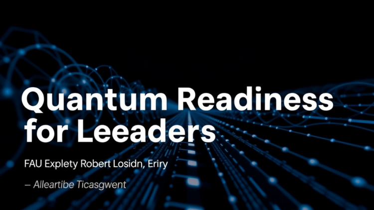 Quantum Readiness for Leaders: FAU Expert Robert Loredo Maps the Road to the Quantum Era