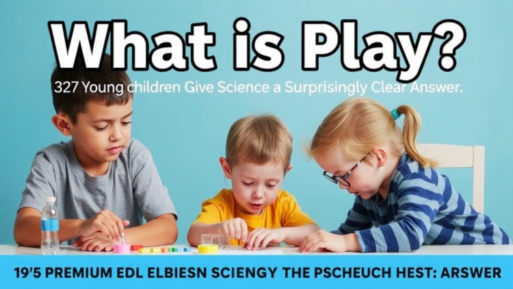 What Is Play? 327 Young Children Give Science a Surprisingly Clear Answer