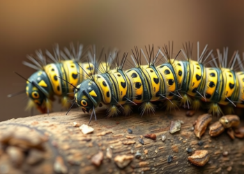 Grouped caterpillars stay cooler than the air when temperatures climb