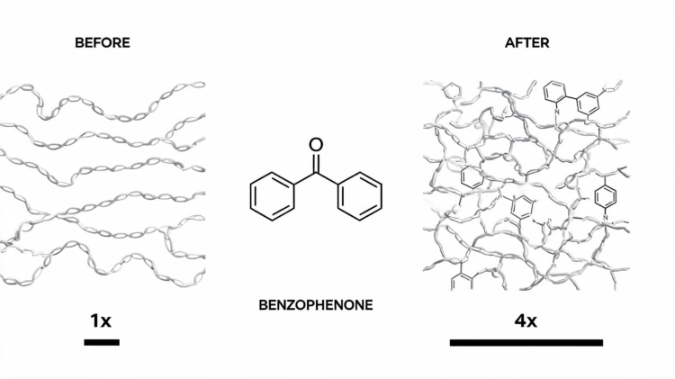Benzophenone-Grafted Acrylic Adhesives Quadruple Shear Strength Through Post-Polymerization Modification