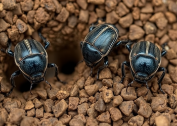 Dung Beetle Parents Keep Nests Moist and Recruit Helpful Bacteria to Save Their Young