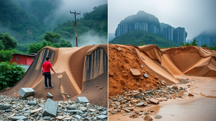 Typhoon Rainstorms Trigger Landslides Differently in Northern and Southern China