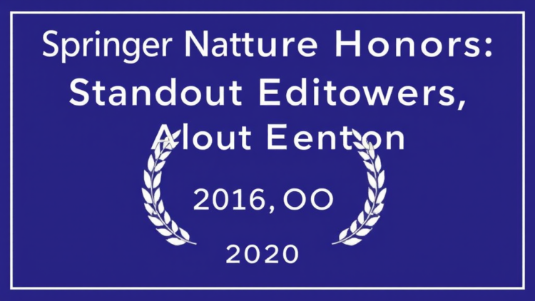 Springer Nature Honors Standout Editors With 2026 Distinction Awards