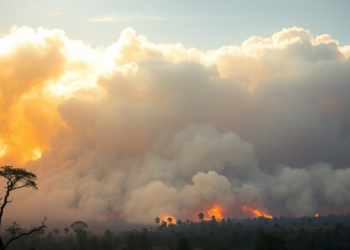 African wildfire smoke brightens clouds, yet weather patterns cancel its cooling