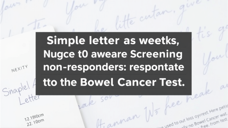 Simple Letter Tweaks Nudge 85,000 Screening Non-Responders to Finally Take the Bowel Cancer Test