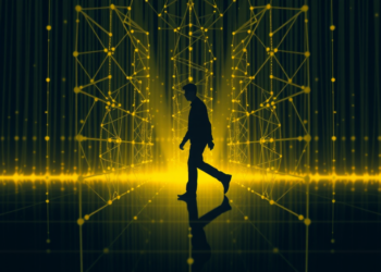 Neural network learns the hidden geometry of human walking