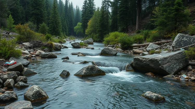 Hurricane Helene dumped a huge share of yearly microplastics on remote mountain streams