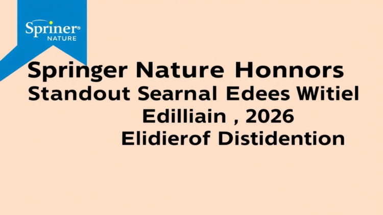 Springer Nature Honors Standout Journal Editors With 2026 Editor of Distinction Awards