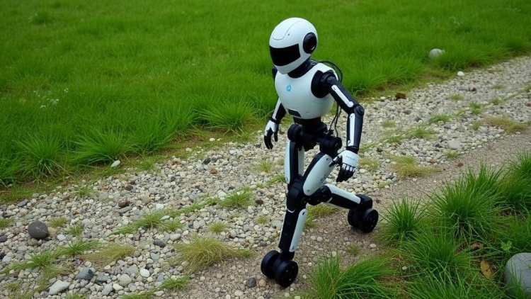 Humanoid Robot Walks Blind Across Grass, Gravel and Steep Ramps Using Only Its Own Senses
