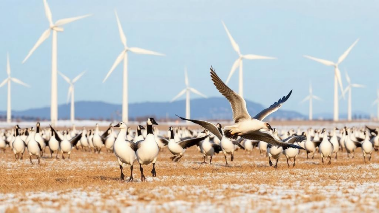 Wind Turbines vs. Wintering Geese: Energy Transition May Drain Vital Bird Reserves