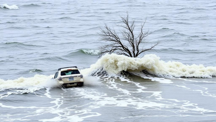 Hybrid AI-physics model brings fast coastal flood warnings to data-poor shores