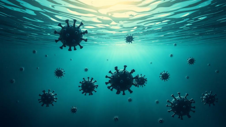 Ocean Viruses Hitch a Ride on Sinking Particles Into the Twilight Zone