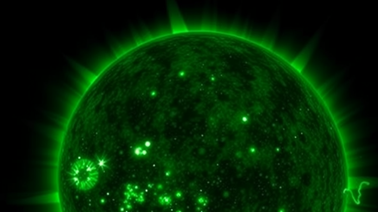 Solar Corona’s Green Glow Reveals Hidden Order Across Seven Sunspot Cycles
