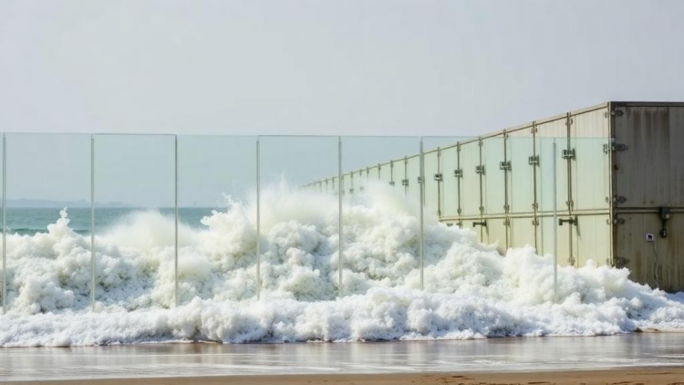 Transparent Tsunami Walls Nearly Match Concrete Giants in Japanese Coastal Test
