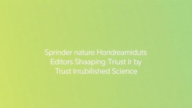 Springer Nature Honors Standout Editors Shaping Trust in Published Science