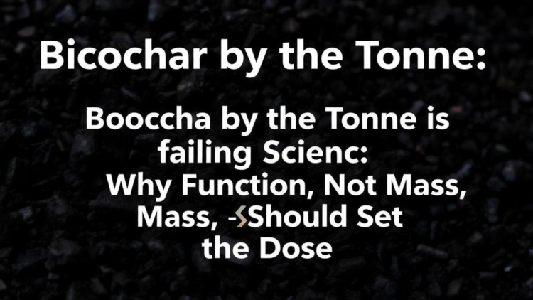 Biochar by the Tonne Is Failing Science: Why Function, Not Mass, Should Set the Dose