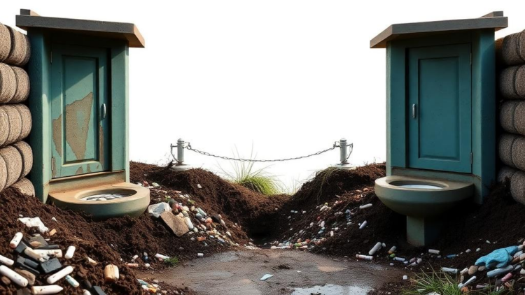 Pit latrines and septic tanks are quietly transforming microplastics into more reactive pollutants