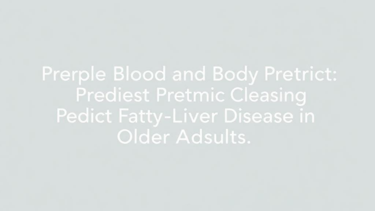 Simple Blood and Body Metrics Predict Fatty Liver Disease in Older Adults