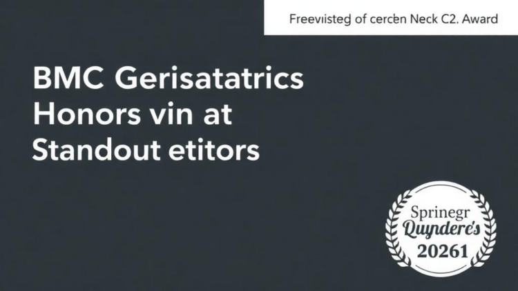 BMC Geriatrics Honors Its Standout Editors in Springer Nature’s 2026 Awards