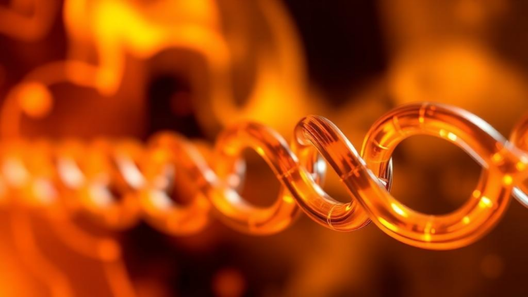 Glass Defies Disorder as Heat Flows Near the Quantum Limit in Atomic Chains