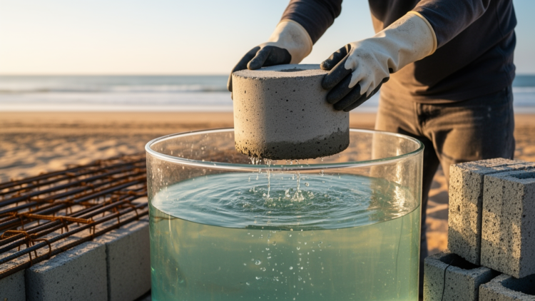 Seawater During Curing Can Strengthen Plastic-Fiber Concrete, But Only Up to a Point