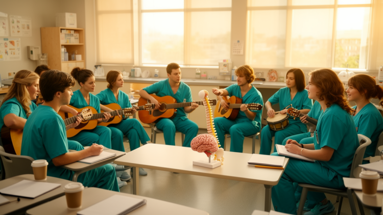 Nursing Students Learn Cranial Nerves Through Blues, Rock and Acoustic Songs