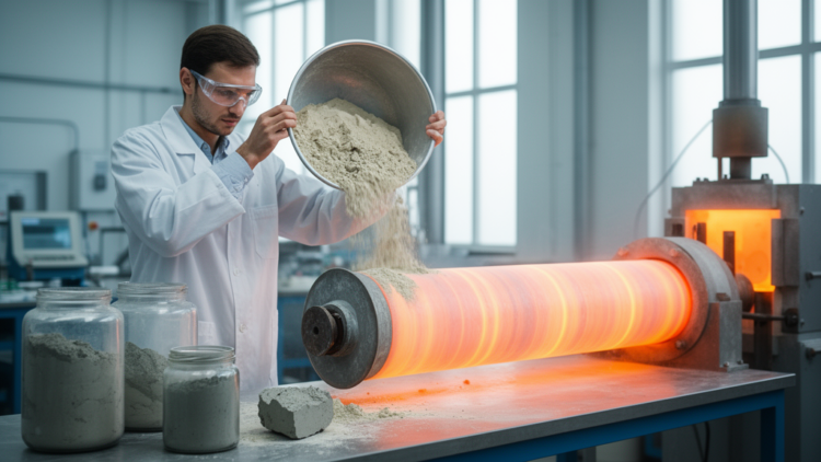 Mechano-thermal activation of kaolinitic clay for low-carbon cement manufacture