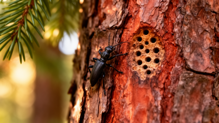 The Only Bark-Beetle Biocontrol Success: How a Tiny Predator Beat a Global Spruce Pest
