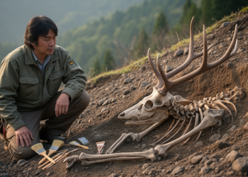 Oldest Known Deer Skeleton With Dichotomous Antlers Found in Japan Rewrites Early Cervid Dispersal