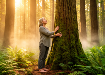 Forest bathing may heal collective trauma by rebuilding ecological identity