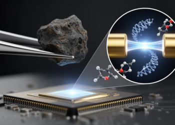 Quantum Tunneling Sensor Reads the Handedness of Single Amino Acids in Meteorites