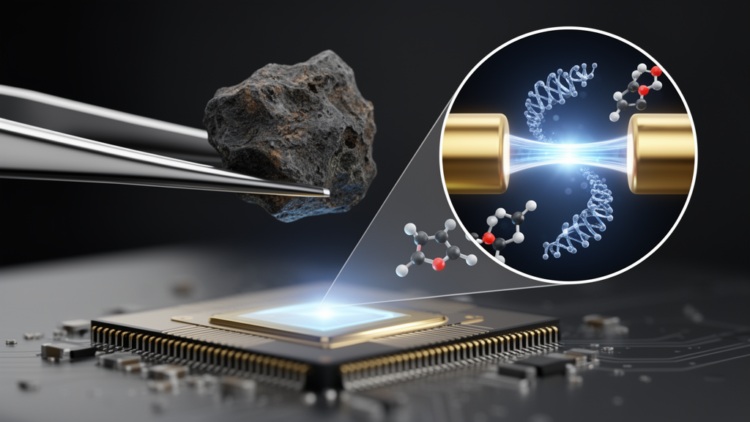Quantum Tunneling Sensor Reads the Handedness of Single Amino Acids in Meteorites