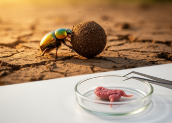 Dung Beetle Guts Reveal Microbial Turnover With Surprisingly Stable Functions