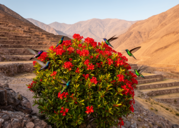 Arid Andean Valley Reveals Shifting Hummingbird Network Built Around One Shrub
