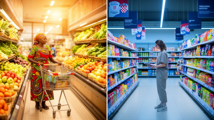 Tanzanian shoppers rate supermarket marketing higher than Croatian consumers