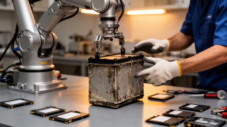 AI System Teaches Robots to Dismantle Dead Batteries With Human Help