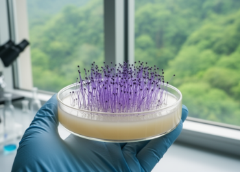 Giant Mitochondrial Genome Reveals New Purpureocillium Fungus from Yunnan, China