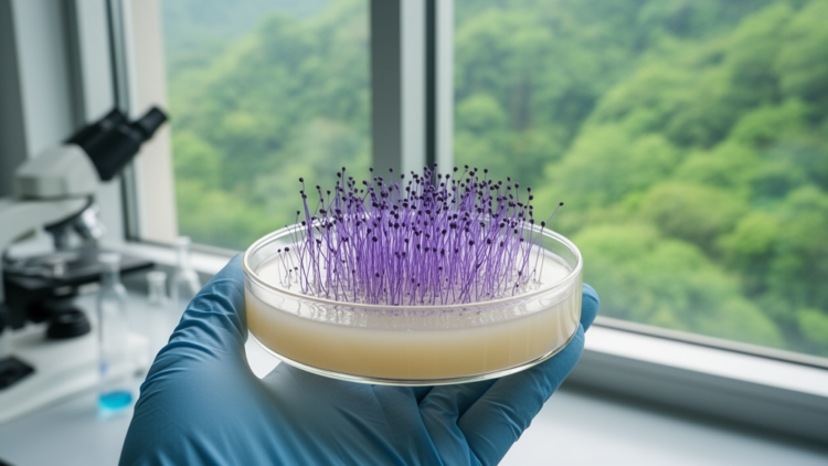 Giant Mitochondrial Genome Reveals New Purpureocillium Fungus from Yunnan, China