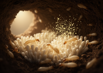 Termites enlist gut bacteria to fight deadly fungal invaders in their gardens