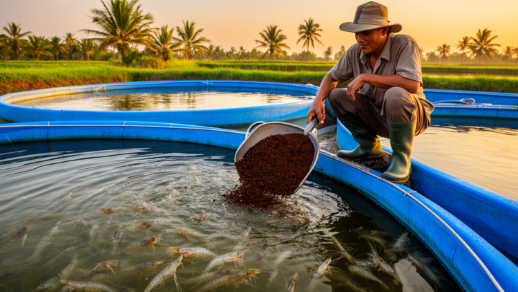 Humic Acid from Leonardite Boosts Shrimp Growth and Health in Saline Waters