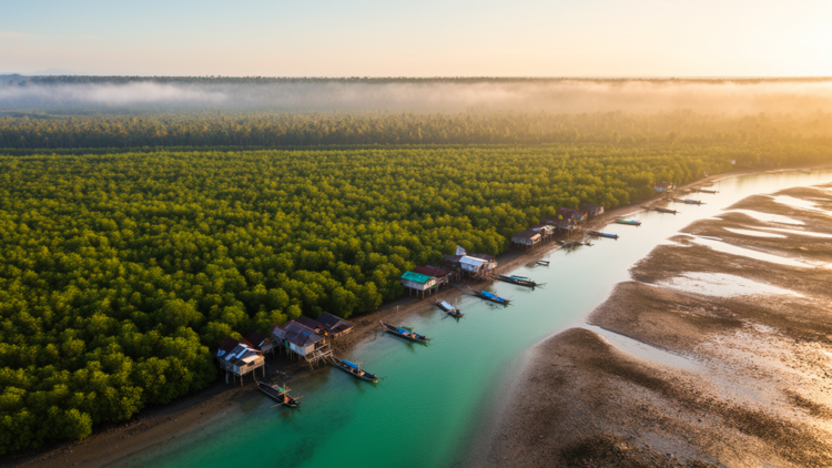 Mangroves vs. Emissions: Indonesian Coast Reveals How Much Forest Carbon Neutrality Demands