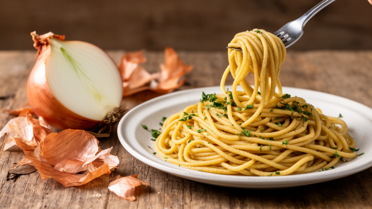 Onion Peel Pasta Survives Cooking and Digestion With Its Antioxidants Largely Intact