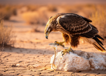 Eagles That Hunt Venomous Snakes Secretly Rely on Desert Lizards, Study Finds