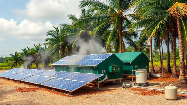 Palm Oil Waste Transformed Into Solar Steam Generators and Power Films