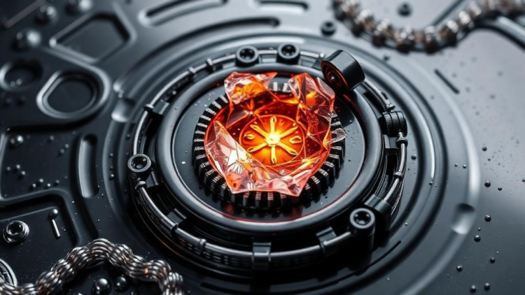 Strange Ripples That Grow and Merge Give Rise to a Time Crystal in a Machine-Like Material