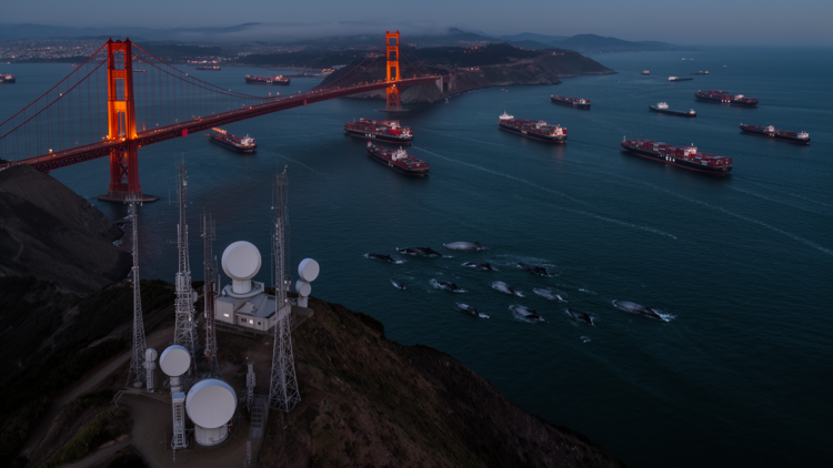 Radar Reveals the Invisible Fleet: 81% of Vessels Near Golden Gate Are Whales’ Hidden Threat